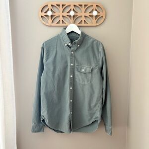 Abercrombie & Fitch Button Up Top Green/Blue Sz Medium